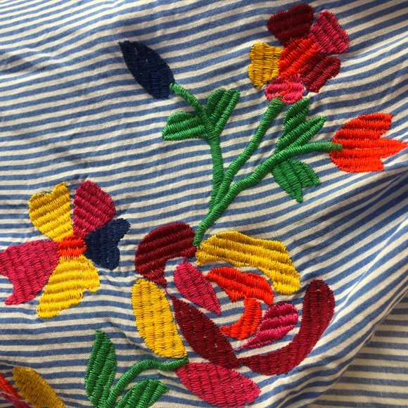 Artisan NY stripped / floral v-neck top - Picture 2 of 3